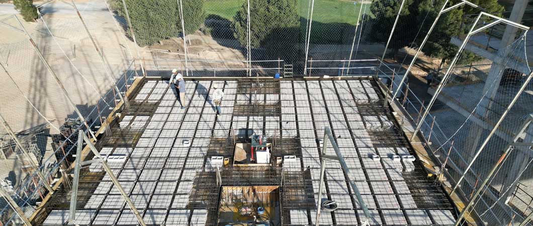 Montaje forjado para estructura de hormigón armado